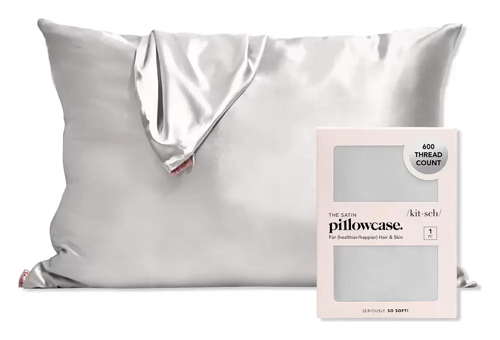 Kitsch Satin Pillowcase Silver