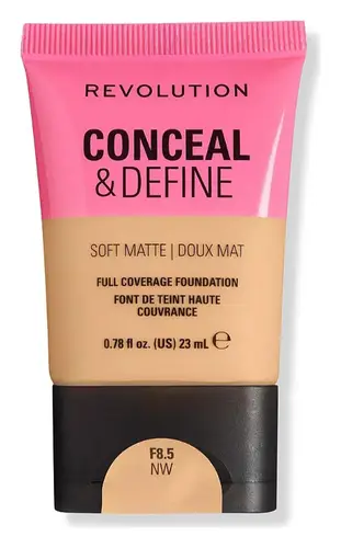 Revolution Beauty Conceal & Define Soft Matte Full Coverage Foundation F8.5NW