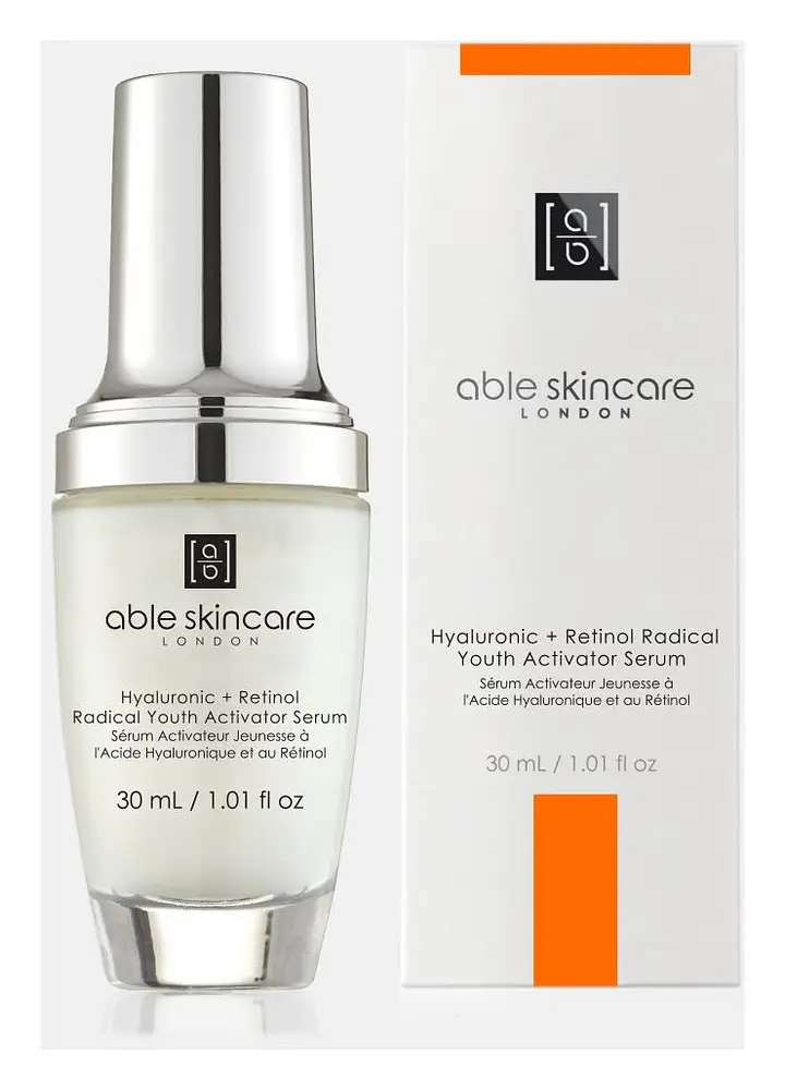 able skincare London Hyaluronic + Retinol Radical Youth Activator Serum