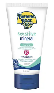 Banana Boat Sensitive 100% Mineral Face Sunscreen Lotion SPF 50+