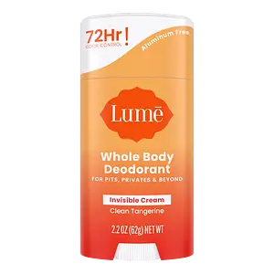 Lume Whole Body Deodorant Invisible Cream Stick Clean Tangerine