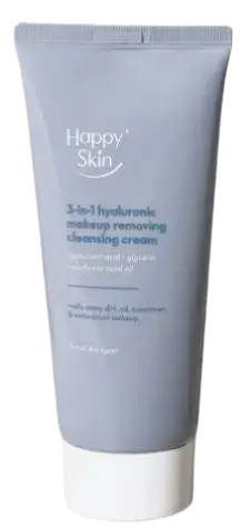Happy Skin Cosmetics 3-In-1 Hyaluronic Makeup Removing Cleansing Cream