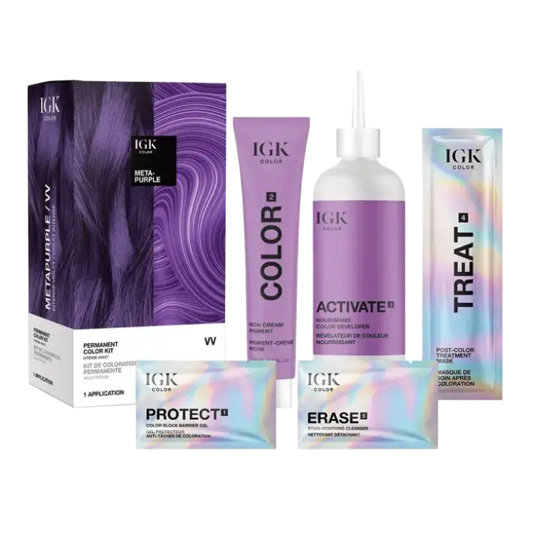 IGK Hair Permanent Color Kit Metapurple