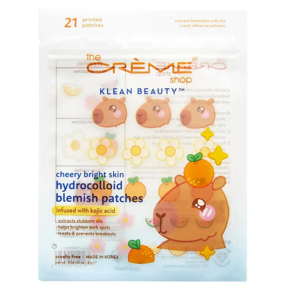 The Creme Shop Capybara Klean Beauty Cheery Bright Skin Hydrocolloid Blemish Patches
