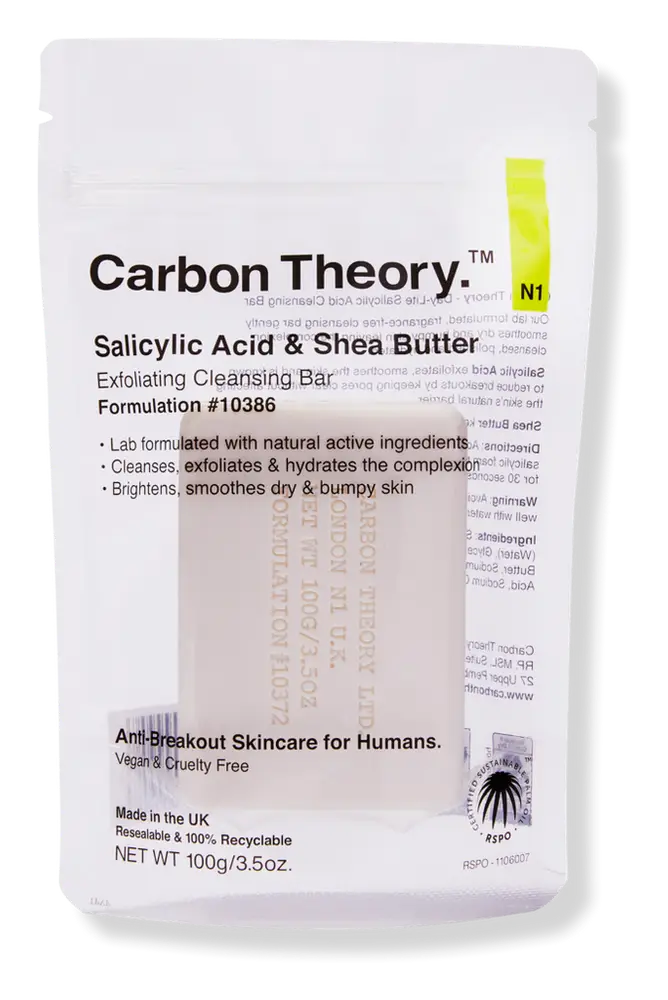 Carbon Theory Salicylic Acid & Shea Butter Exfoliating Cleansing Bar