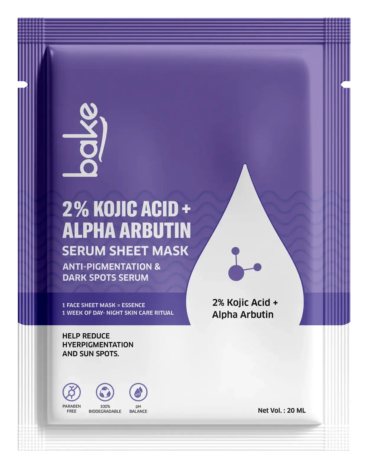 Bake Serum Sheet Mask 2% Kojic Acid + Alpha Arbutin