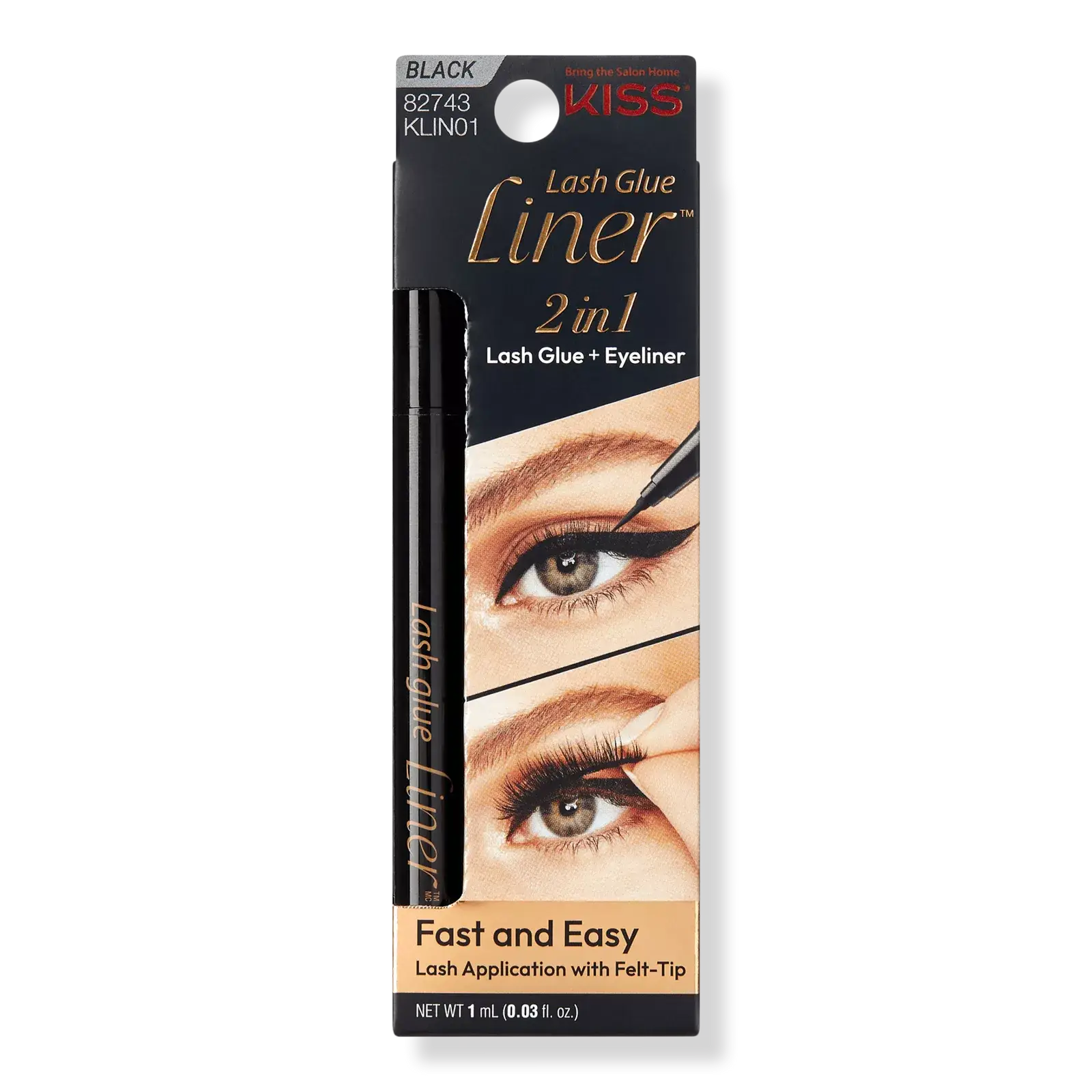 Kiss Felt Tip Glue Liner Lash Adhesive Black