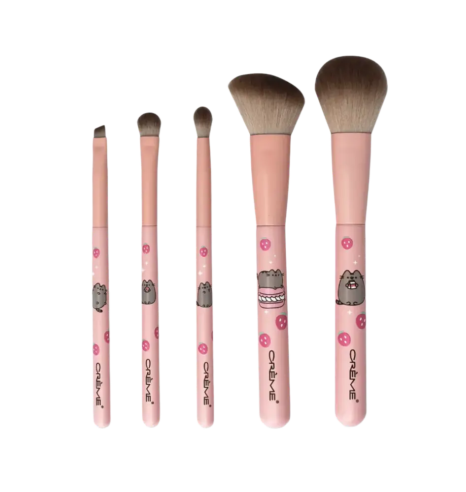 The Creme Shop Pusheen 5 Piece Makeup Brushes Sweet Strawberry