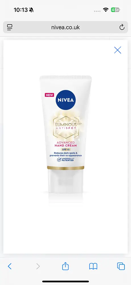 Nivea Cellular Luminous 630 Anti-Dark Spot Advanced Hand Cream SPF 15