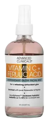 Advanced Clinicals Vitamin C + Ferulic Acid Antioxidant Glow Facial Mist