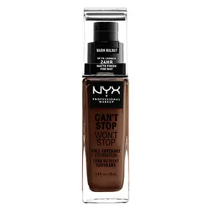 NYX Cosmetics Can't Stop Won't Stop Full Coverage Foundation 22.5 Warm Walnut