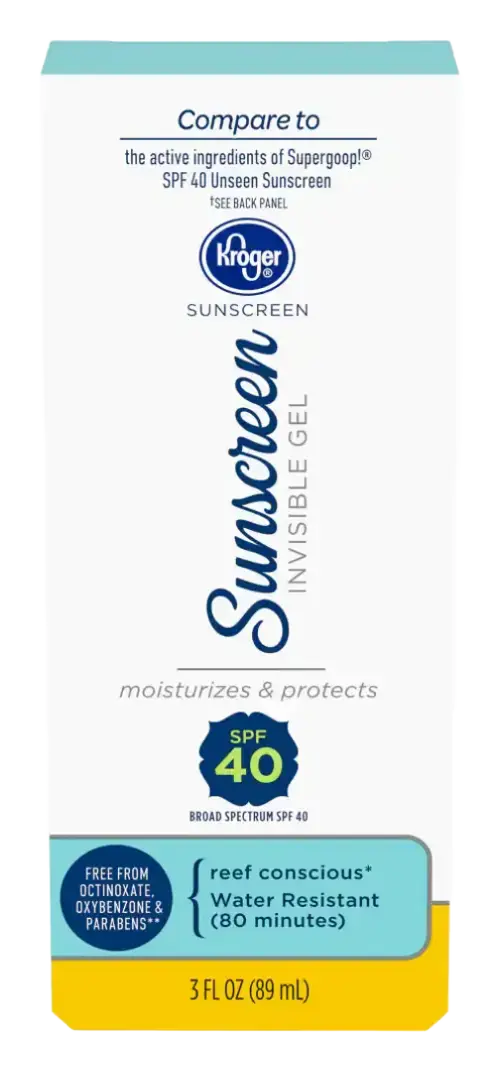 Kroger Sunscreen Invisible Gel SPF 40