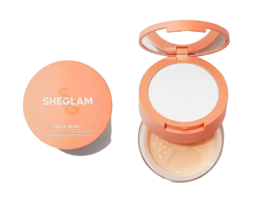 SHEGLAM Insta-Ready Face & Under Eye Setting Powder Duo Natural Linen