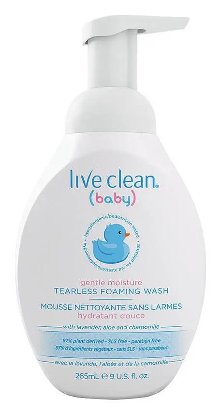 Live Clean Baby Gentle Moisture Tearless Foaming Wash