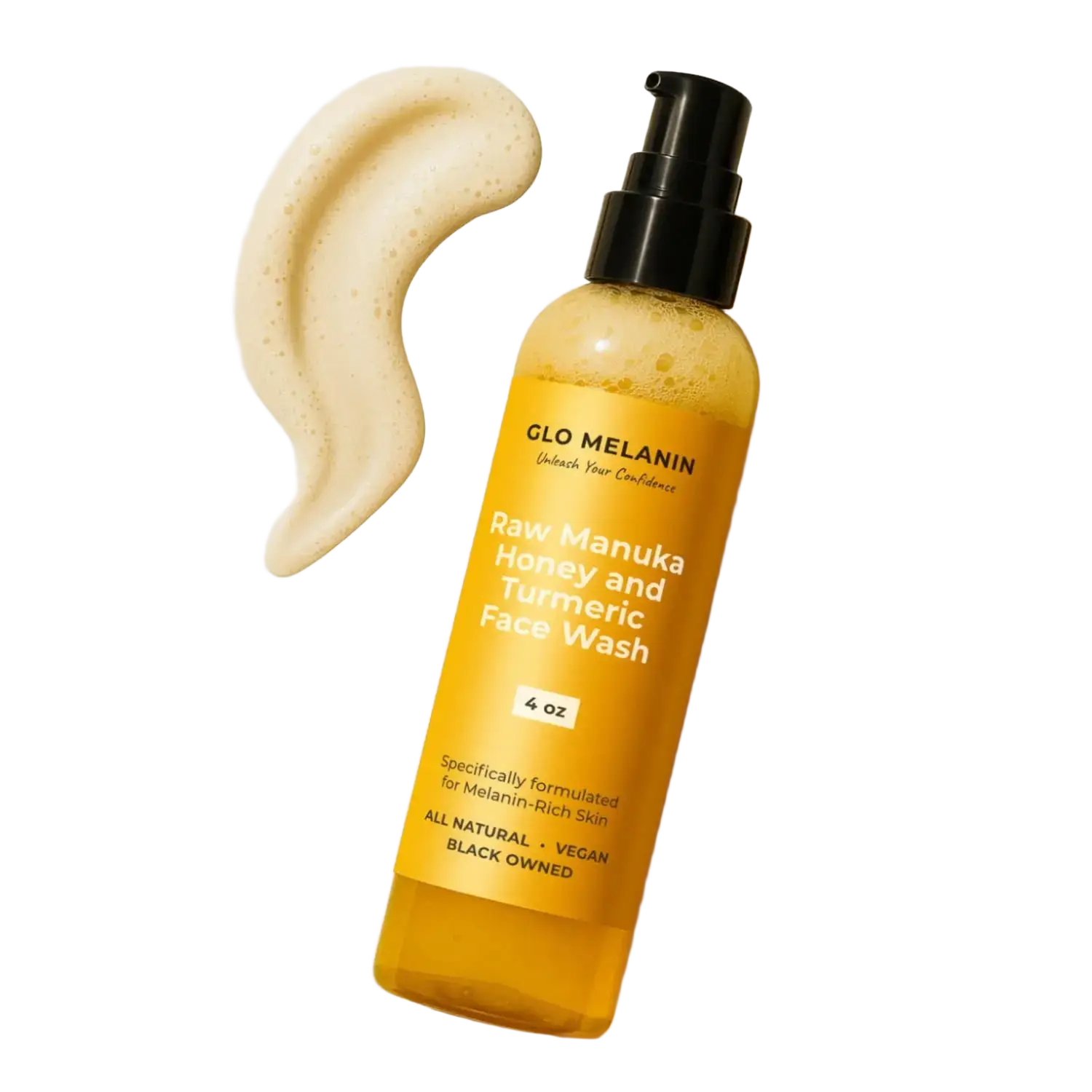 Glo Melanin Raw Manuka Honey And Turmeric Face Wash
