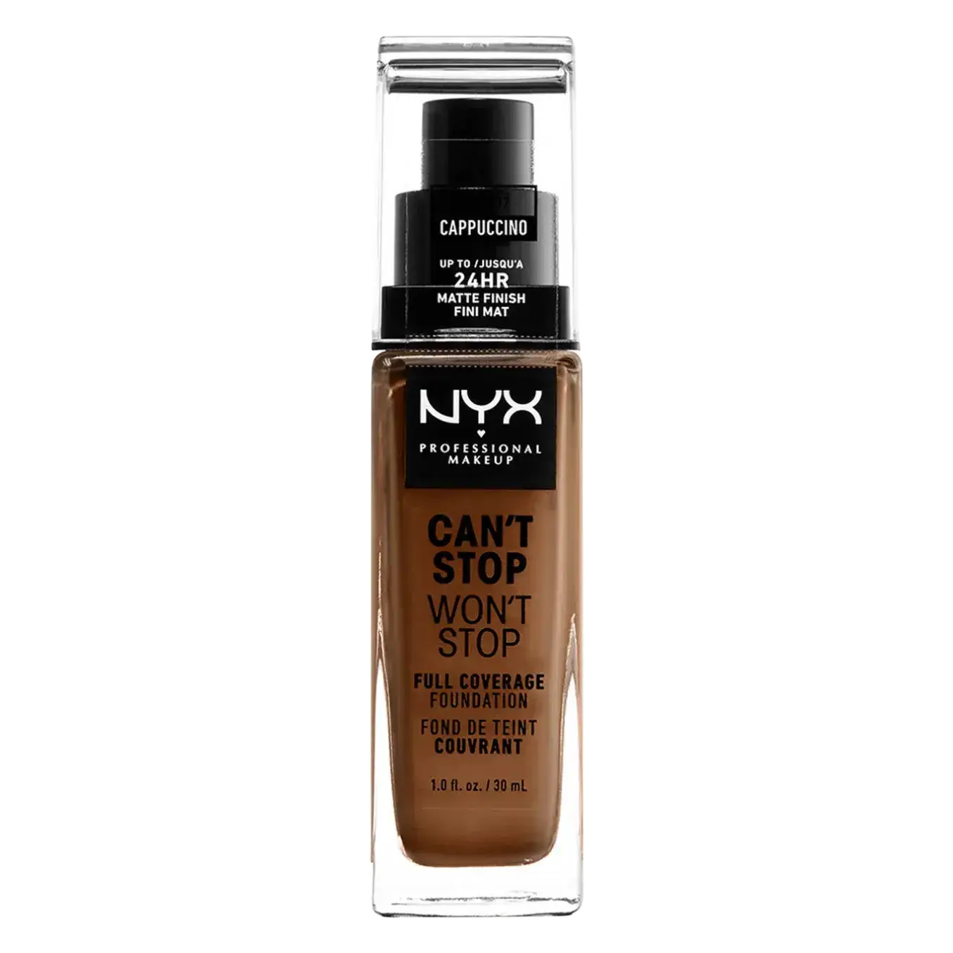 NYX Cosmetics Can't Stop Won't Stop Full Coverage Foundation 17 Cappuccino