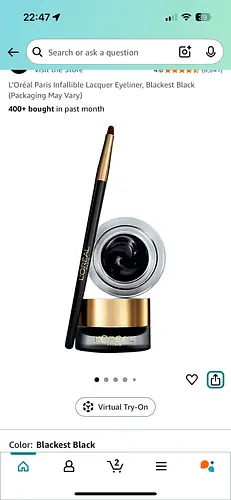 L'Oreal Infallible Lacquer liner Blackest black