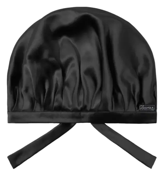 LILYSILK Silk Sleeping Cap Concise Style Black
