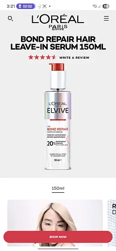 L'Oreal ElviveBond Repair Hair Leave-In Serum