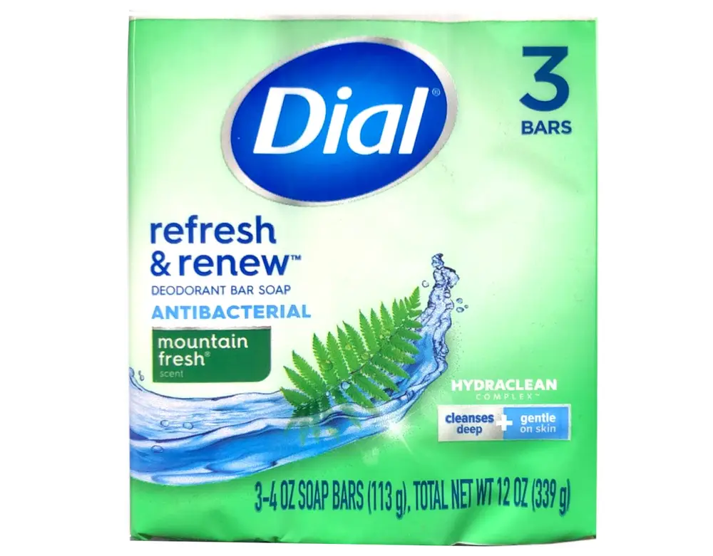 Dial Refresh & Renew Antibacterial Bar Soap Mountain Fresh