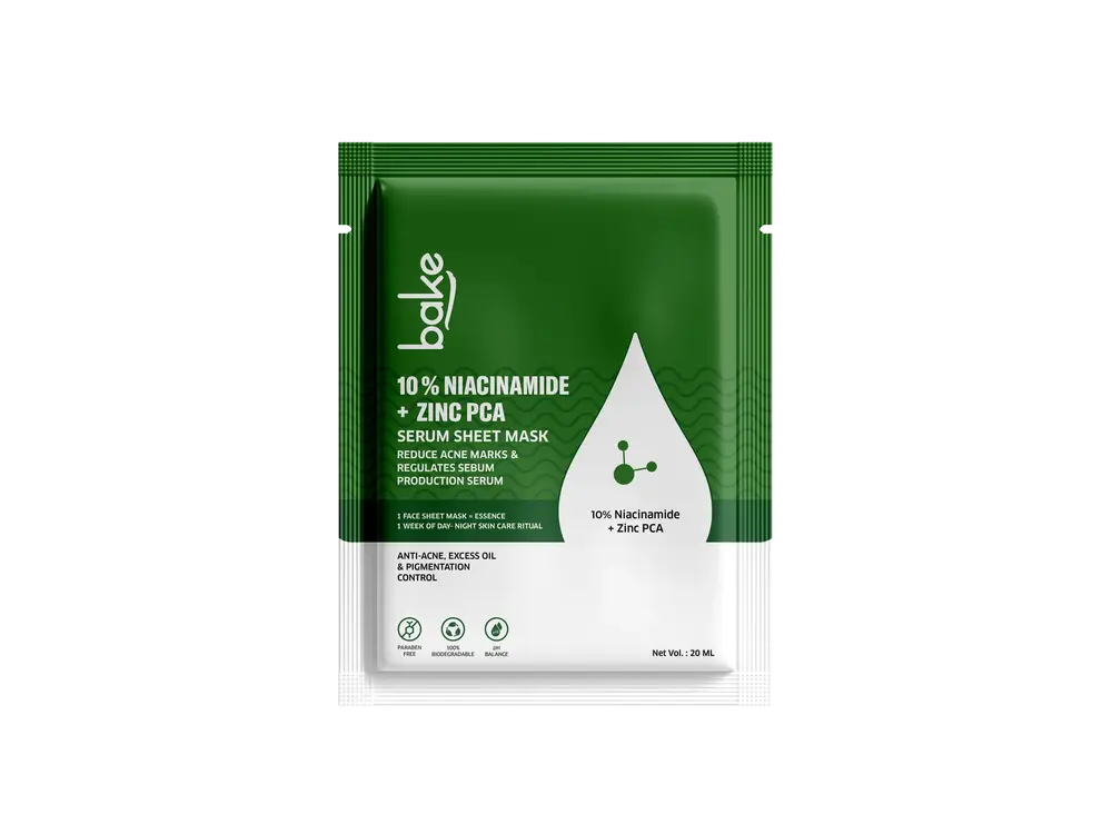 Bake Serum Sheet Mask 10% Niacinamide + Zinc PCA