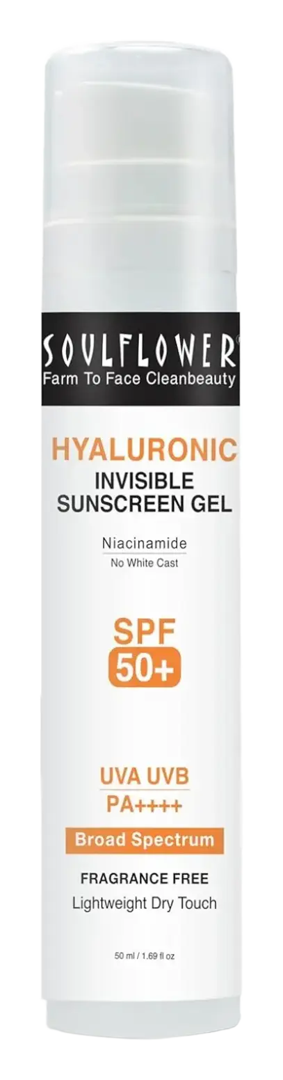 Soulflower Hyaluronic Invisible Sunscreen Gel SPF 50+