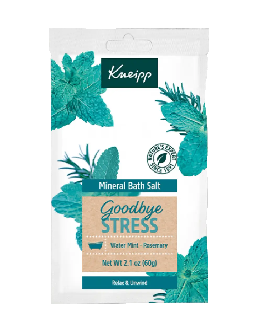 Kneipp Mineral Bath Salt Goodbye Stress Rosemary & Water Mint
