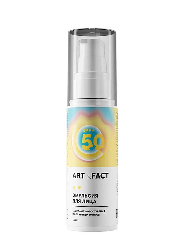 Art & Fact SORB M 10% + SORB S 2% + Ethylhexyl Methoxycinnamate 3,5% + Ethylhexyl Triazone 2% Emulsion SPF 50+