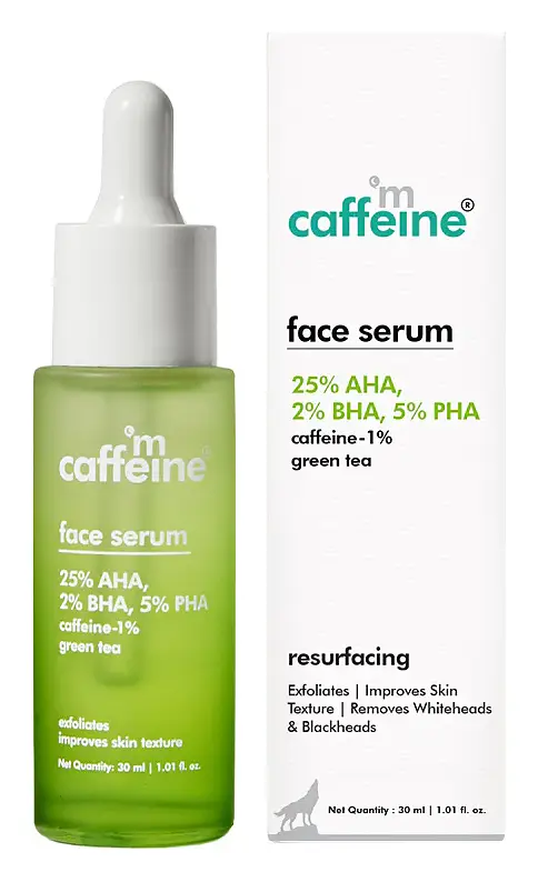mCaffeine Green Tea & 25% AHA, 2% BHA, 5% PHA Face Serum