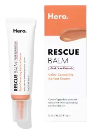 Hero Cosmetics Rescue Balm + Dark Spot Retouch Color-Correcting Apricot Cream