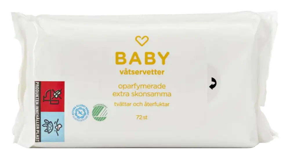 Hjärtats Våtservetter Baby
