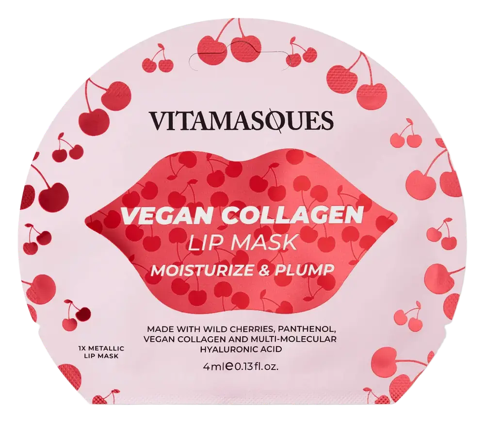 Vitamasques Cherry Vegan Collagen Lip Mask (Moisturise & Plump)