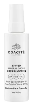 Odacité California SPF 50 Mineral Drops Sheer Sunscreen