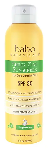 babo botanicals Sheer Zinc Mineral Sunscreen Spray SPF 30