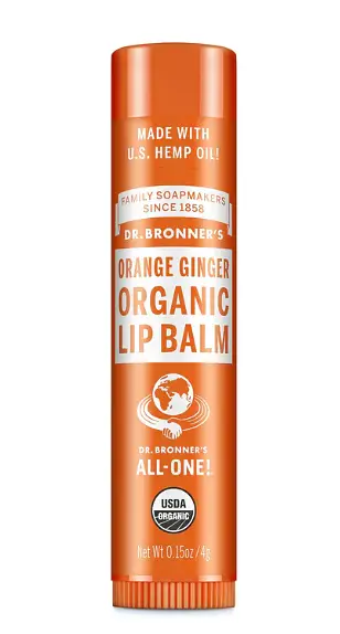 Dr. Bronner's Organic Lip Balm Orange Ginger