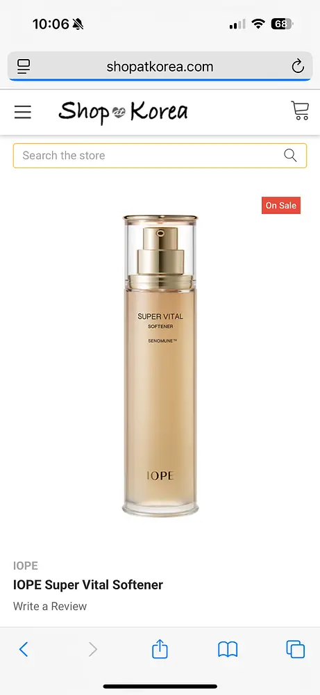 Iope Super Vital Softener