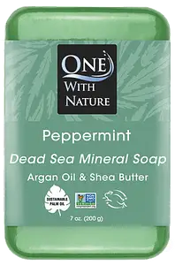 One With Nature Dead Sea Mineral Soap Peppermint