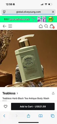 Teabless Herb Black Tea Antique Black Body Wash