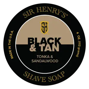 Sir Henry's Shave Soap Black & Tan Tonka & Sandalwood