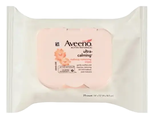 Aveeno Ultra-Calming Cleansing Makeup Removing Wipes