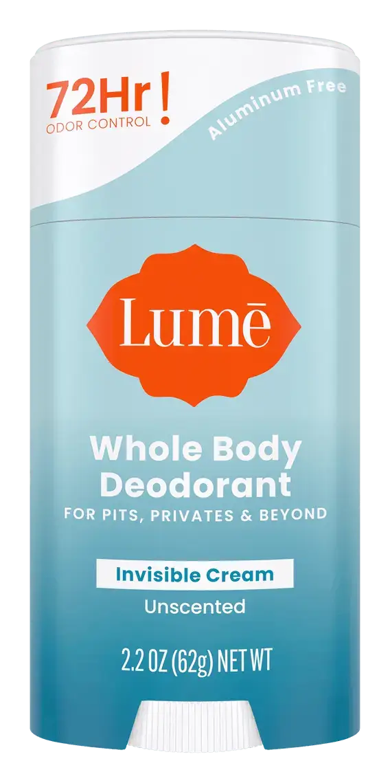 Lume Whole Body Deodorant Invisible Cream Stick Unscented