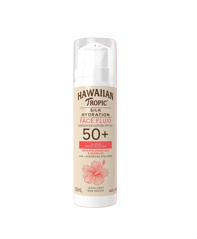 Hawaiian Tropic Silk Hydration Face Fluid Sunscreen Lotion SPF50+