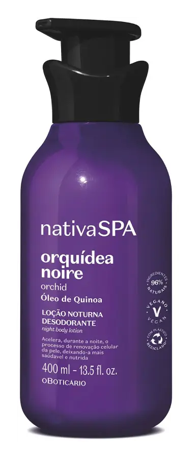 O Boticário Loção Noturna Desodorante Corporal Nativa SPA Orquídea Noire