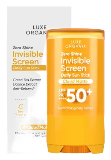 Luxe Organix Zero Shine Invisible Screen Daily Sun Stick SPF 50