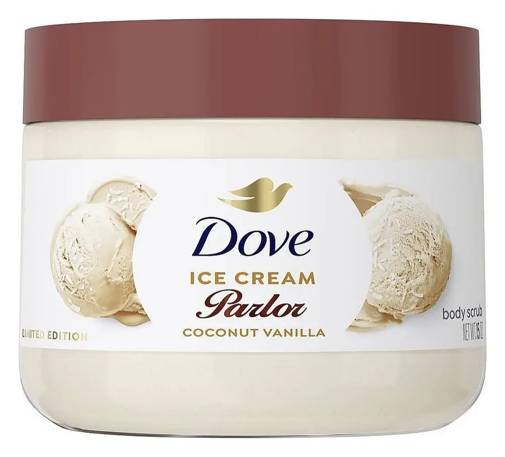 Dove Ice Cream Parlor Body Scrub Coconut Vanilla