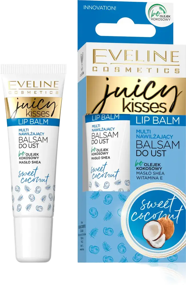 Eveline Juicy Kisses Lip Balm-Butter Sweet coconut