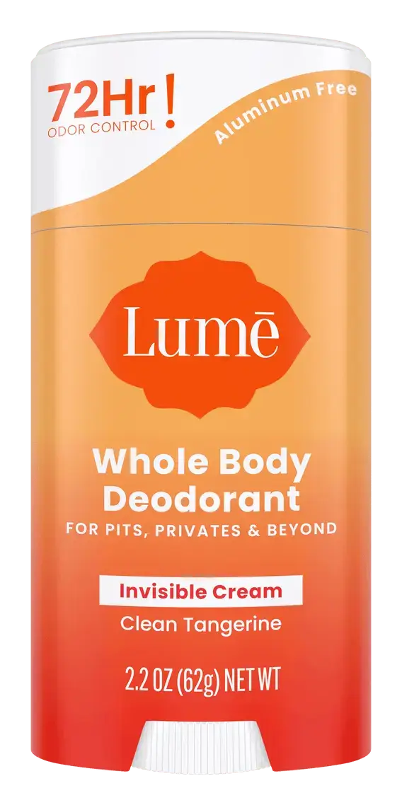 Lume Whole Body Deodorant Invisible Cream Stick Clean Tangerine