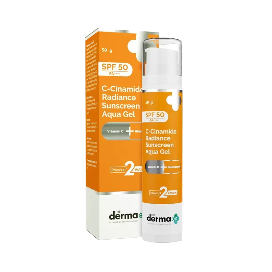 The Derma Co C-Cinamide Radiance Sunscreen Aqua Gel SPF 50