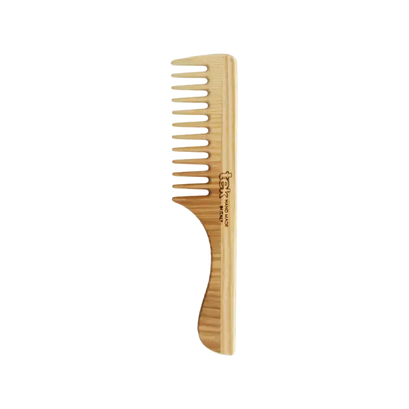 Tek Wide-Tooth Comb With Wooden Handle