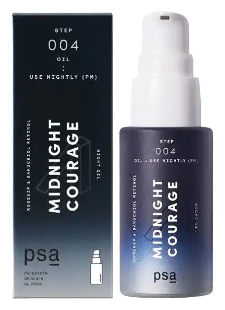 PSA SKIN Midnight Courage Rosehip & Bakuchiol Retinol Night Oil